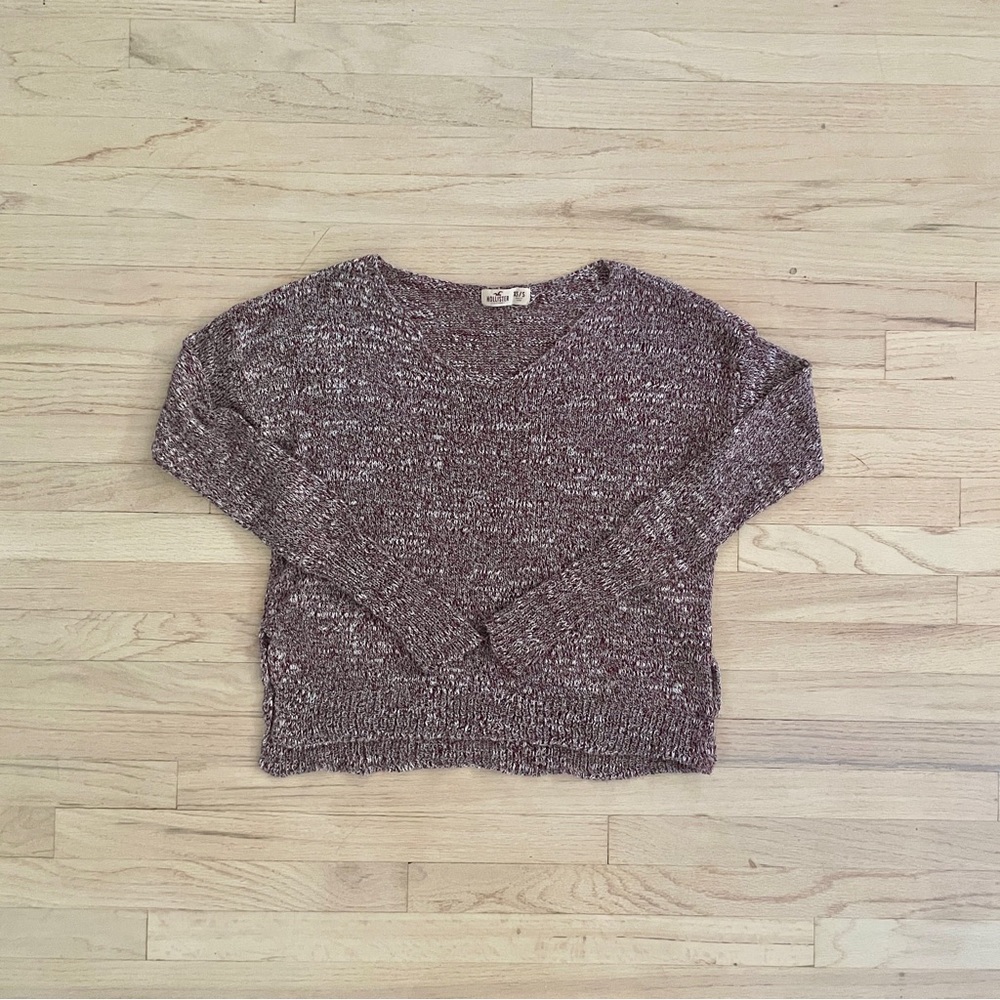 Hollister burgundy boxy sweater